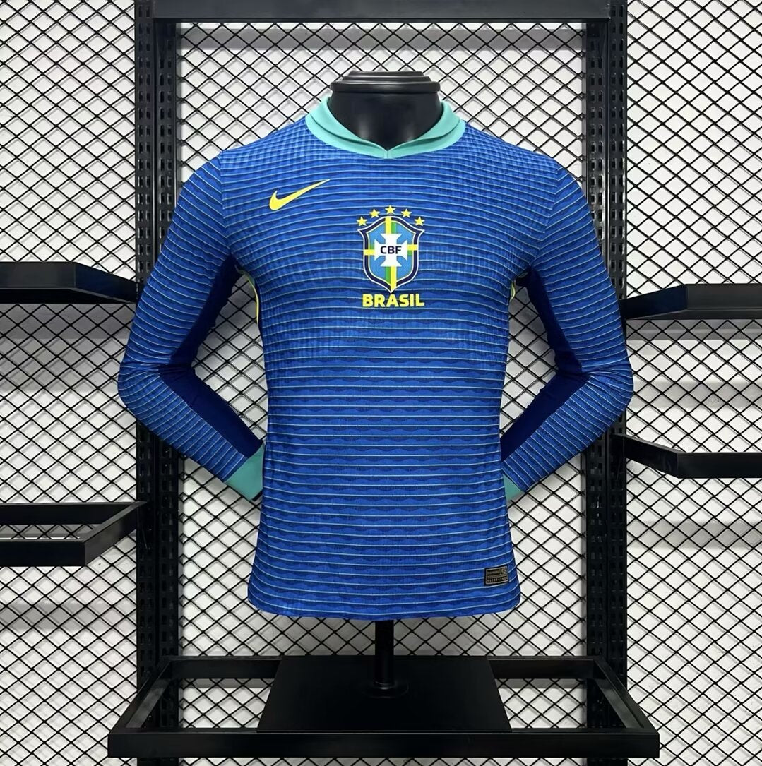 Brazil Copa America Long-Sleeve 24/25 Away (Player), Front Side