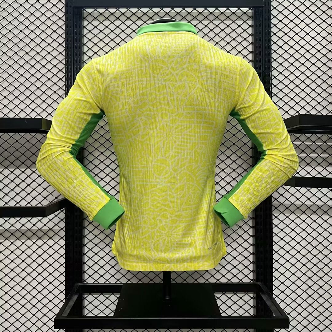 Brazil Copa America Long-Sleeve 24/25 Home (Player), Back Side