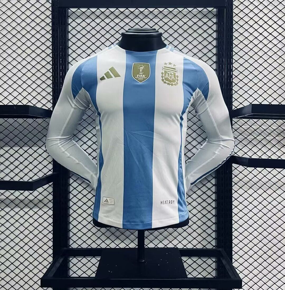 Argentina Copa America 24/25 Long-Sleeves Home (Player), Front Side