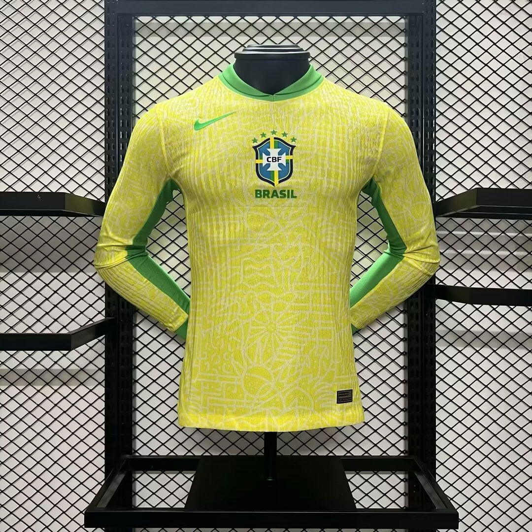 Brazil Copa America Long-Sleeve 24/25 Home (Player), Front Side